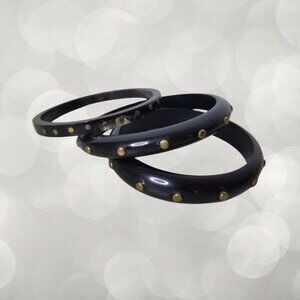 Black & Bronze Bangle Set